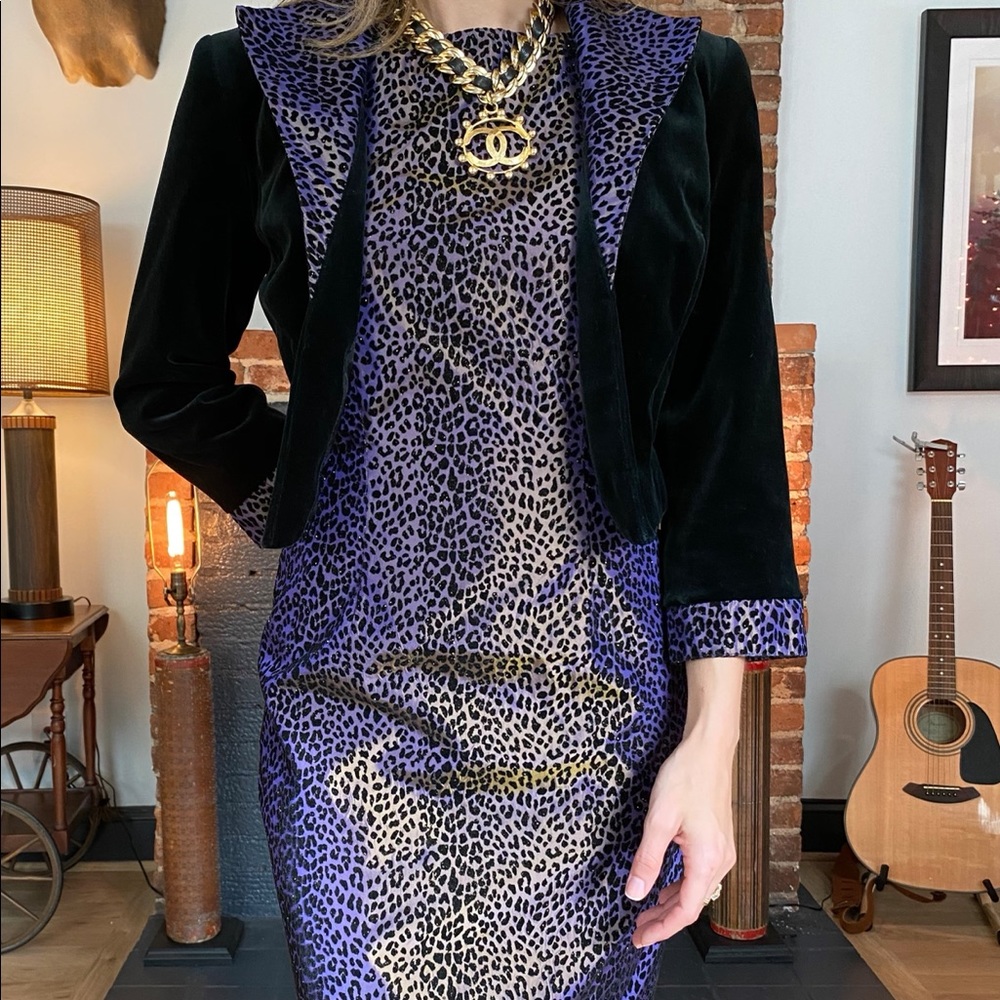 Vintage cheetah leopard dress